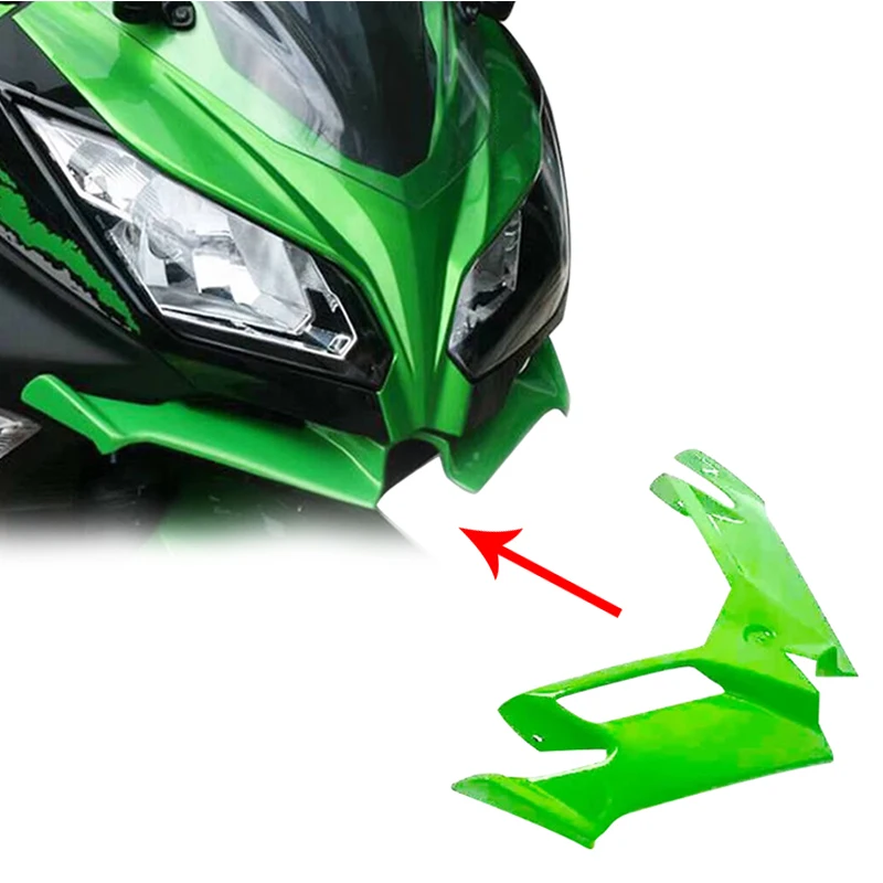 Motorcycle Front Fairing Winglets For Kawasaki Ninja 300/250 2013-2017 Pneumatic Tail Spoiler Protector Front Mouth Shell Cover