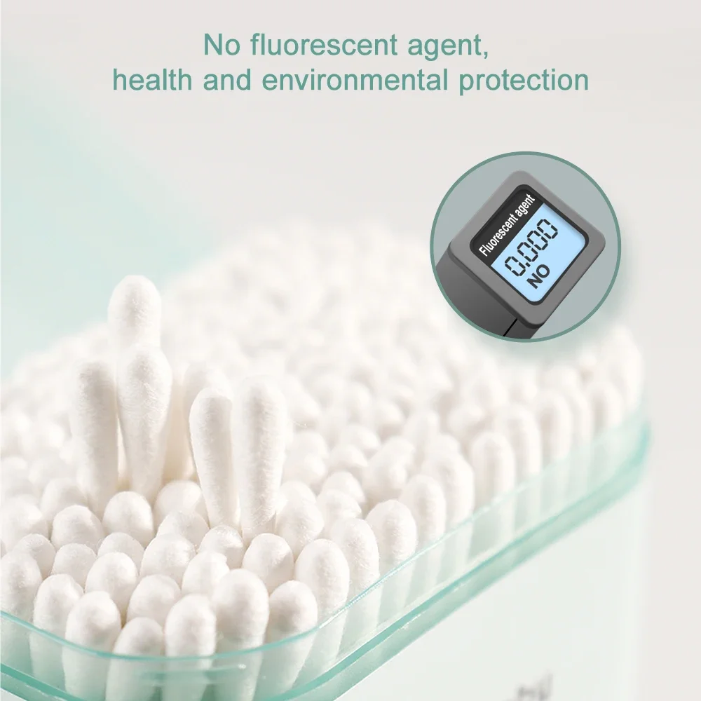 Sticks Cotton 400PCS Organic Baby Cotton Swabs Paper Buds for Baby Ear Nose Clean Ultra Safe Hypo-allergenic Biodegradable