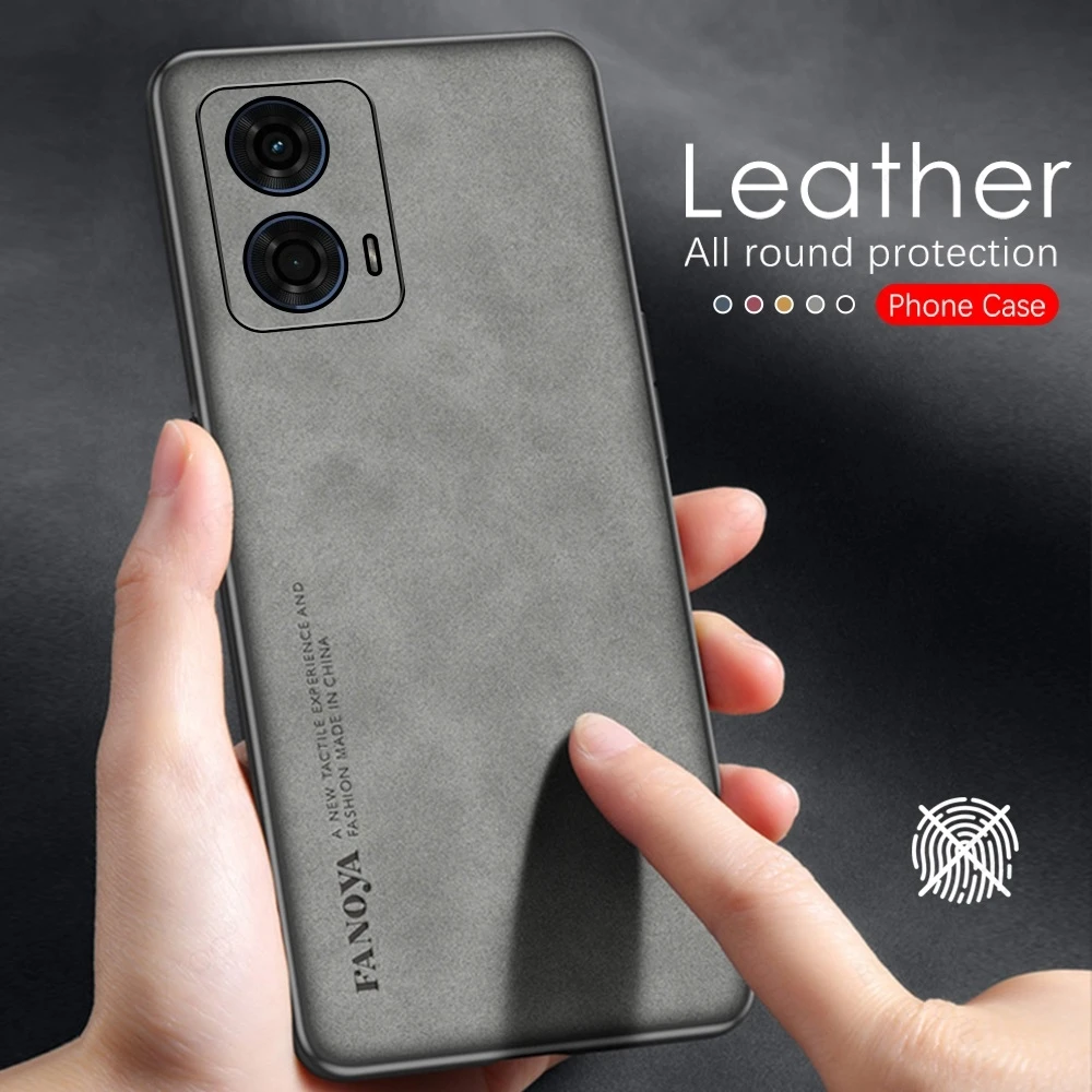 Luxury Lambskin Leather Case For Motorola Moto G24 Power 4G TPU Soft Bumper Protect Fundas On MotoG24 G 24 24Power G24Power 24G