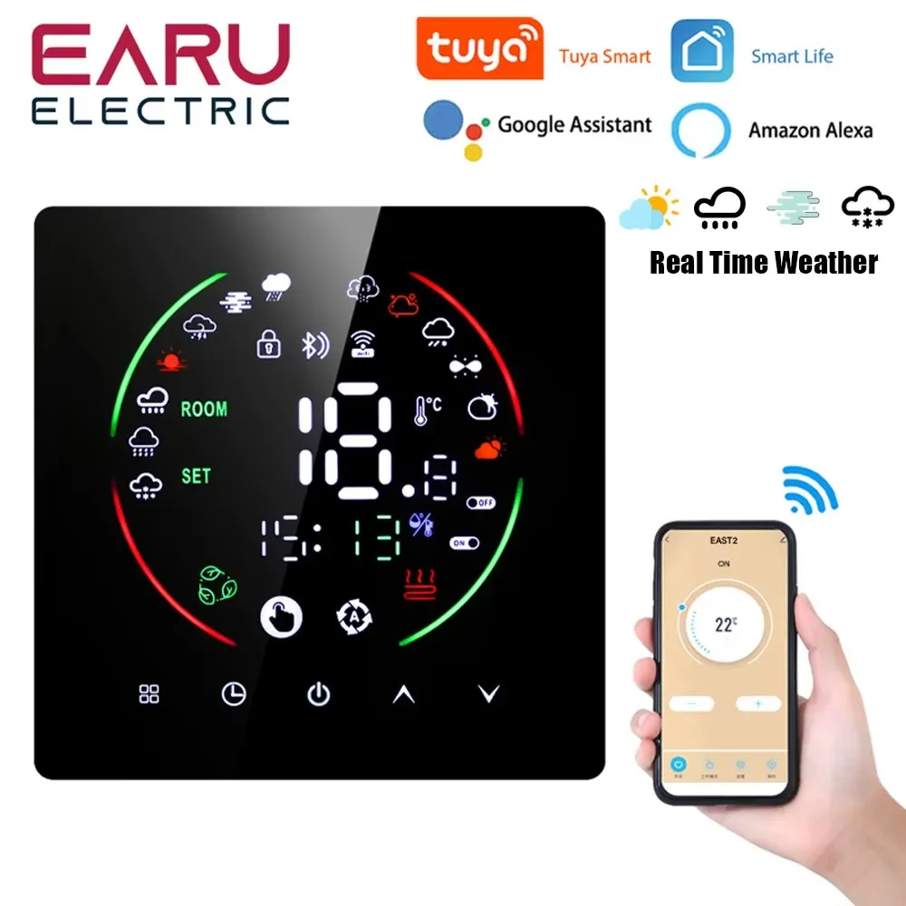 Tuya WiFi Smart Thermostat Electric Floor Heating TRV Water Gas Boiler Temperature Voice Remote Controller for Google Home Alexa