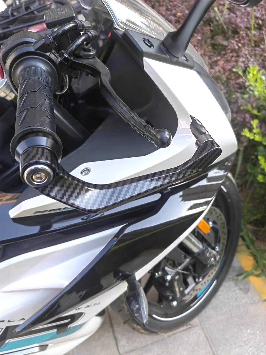 Universal Motorcycle Handlebar Brake Clutch Lever Hand Guard Protector Carbon Fiber Waterproof Handguard Aluminum Alloy Accesory image 3
