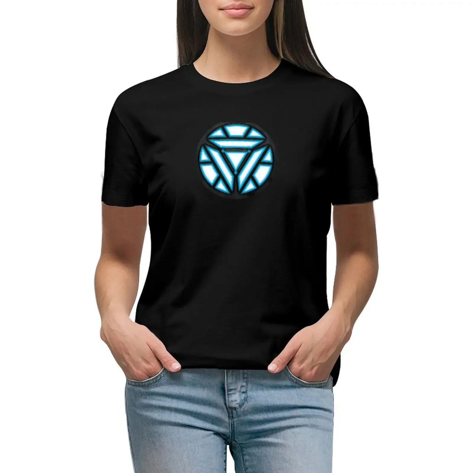 ARC REACTOR - New Element T-Shirt heavyweights lady clothes sweat Aesthetic clothing cotton t shirts Women