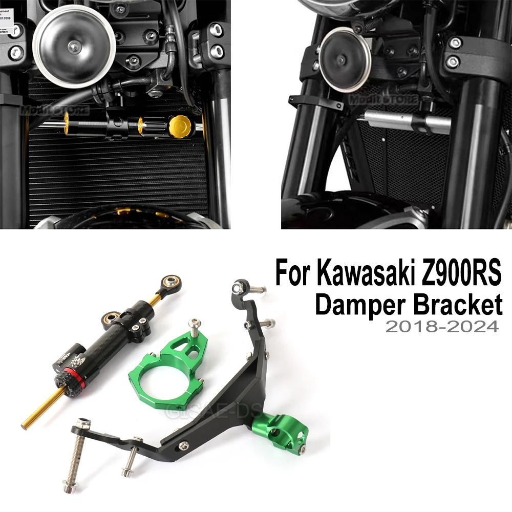 

Z900RS Motorcycle Steering Damper Bracket Stabilizer Support For Z900 RS z900rs 2018 - 2023 2024 Speed Wobble Safety Accessories