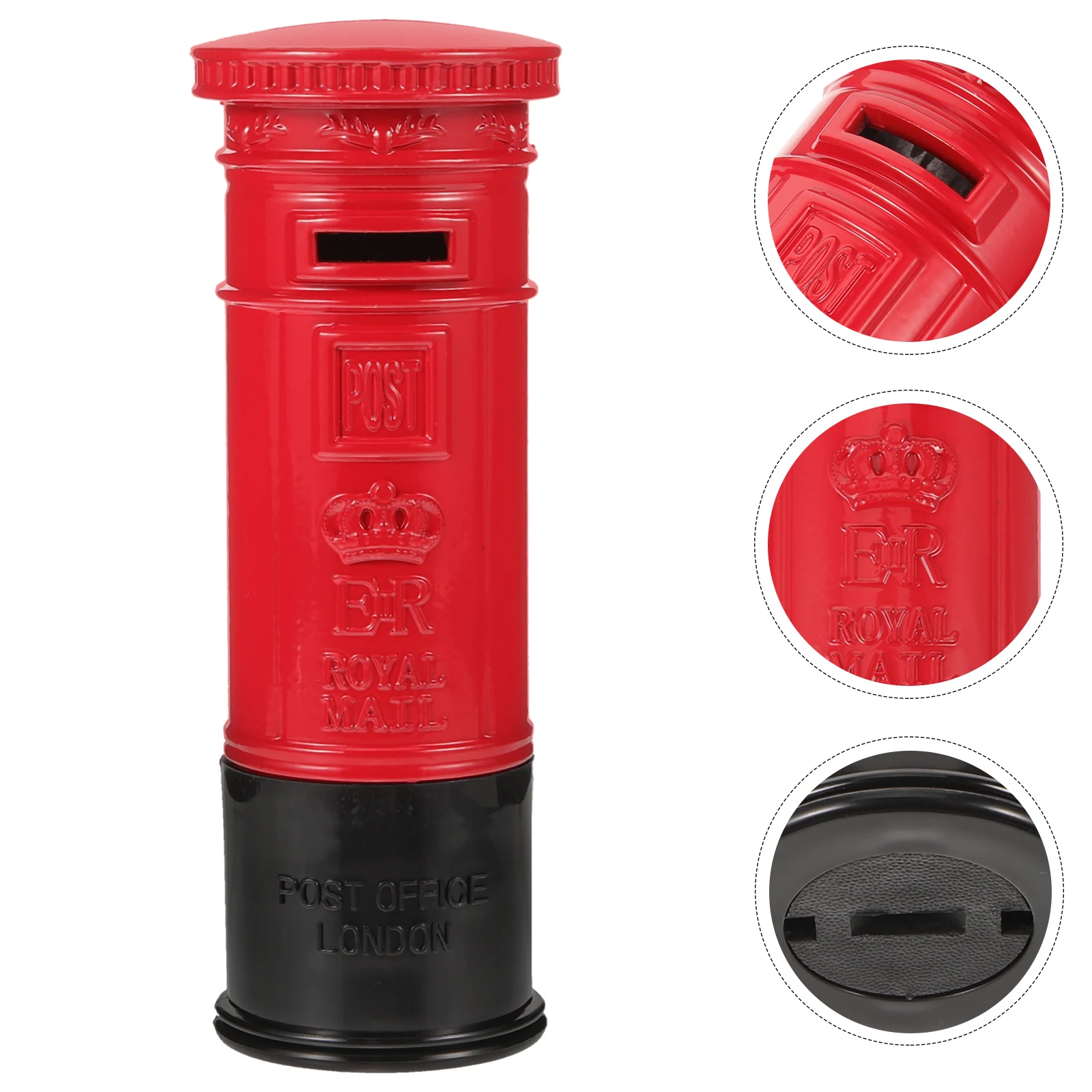 

Retro Mailbox Piggy Bank 17.5CM Metal Coin Bank for Adults Kids Savings Pot Storage Jar Travel Souvenir Figurine