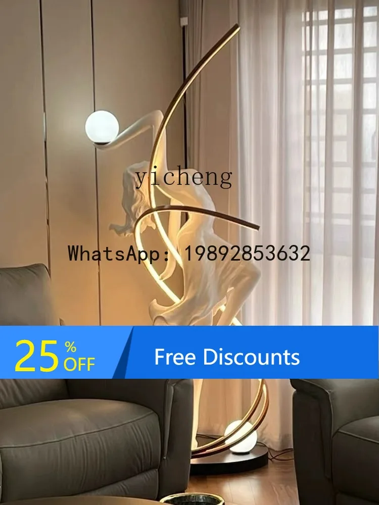 

Human Figure Art Sculpture Living Room Light Luxury Character Decoration Dancing Goddess Floor Ornament