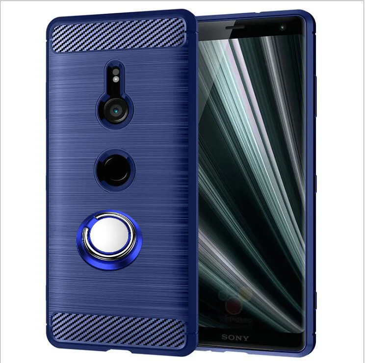 Luxury Brushed Carbon Fiber Phone Case For Sony Xperia XZ3 H8416 6.0\