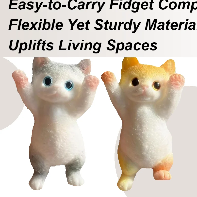 

Игрушка-кошка-непоседа, приподнятая вручную игрушка-кошка для снятия стресса, интерактивная легкая мягкая эластичная кукла для снятия стресса для тренировок, детей, студентов