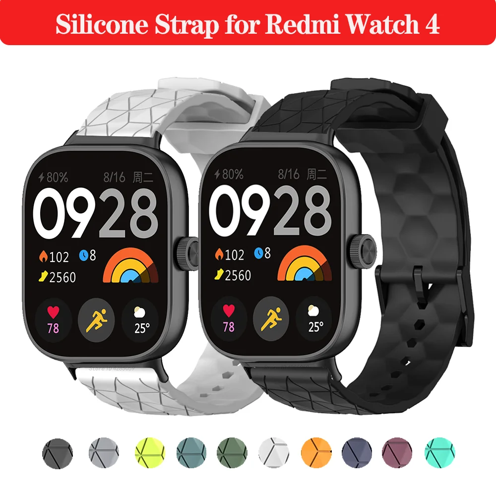 Silicone Strap for Redmi Watch 4 Smart Watch Sports Band Bracelet for Xiaomi Mi Band 8 Pro Watchband Correa Accessories