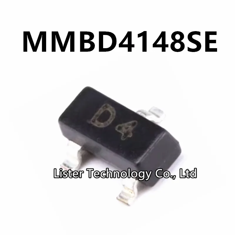 50~500PCS/Lot New MMBD4148SE SOT-23 Marking:D4 100V 200mA SOT23 SMD MMBD4148