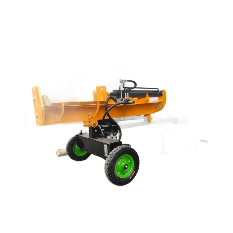 wheeled  wood splitter, household agricultural tree wood splitter, tree stump hydraulic horizontal wood splitter
