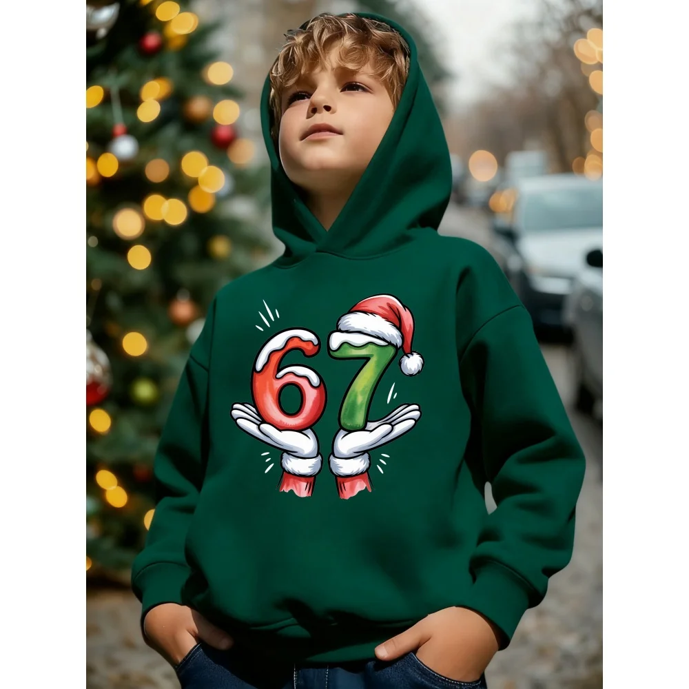 2026 عيد الميلاد 67 مطبوعة عارضة مريحة حزب هوديي للأطفال #5