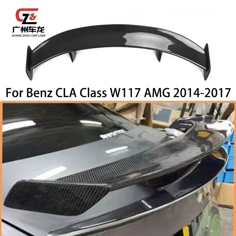 High Quality Carbon Fiber Rear Spoiler For Mercedes Benz CLA Class W117 CLA45 AMG CLA200 220 CLA260 250 2014-2017 Tail Wing