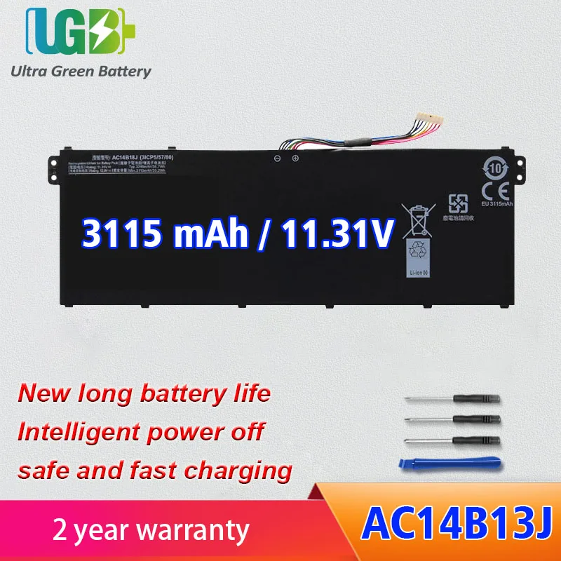 

UGB New AC14B13J AC14B18J Battery for Acer Aspire E3-111 E3-112 E3-112M ES1-511 ES1-512 ES1-531 V3 V3-111 V3-111P