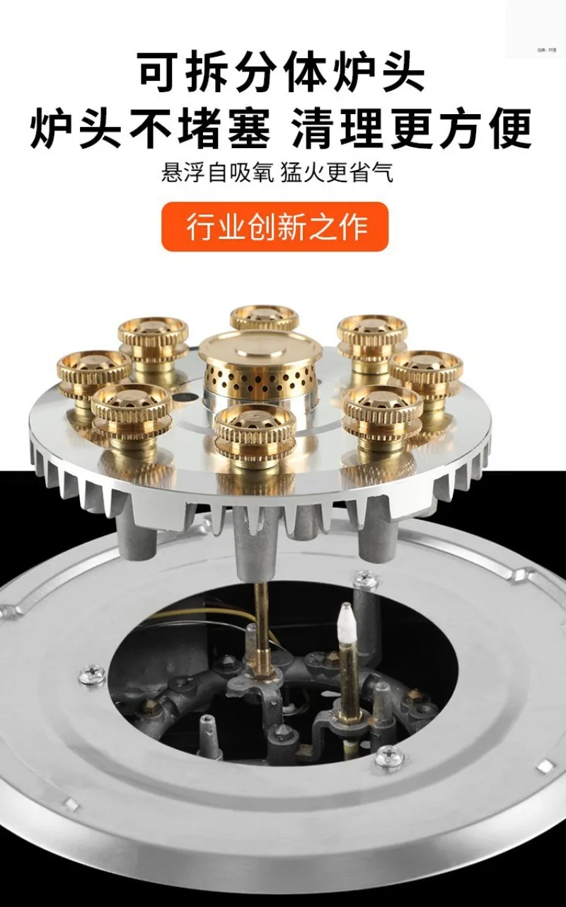 موقد غاز منزلي، موقد واحد غاز مائل، سطح المكتب مدمج ثنائي الاستخدام، موقد غاز طبيعي واحد، مع شاشة عرض للطاقة