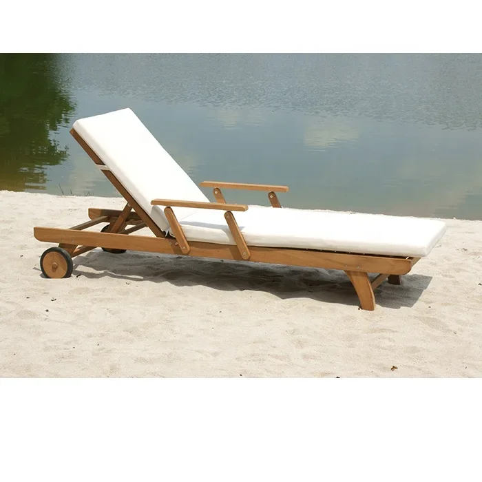 elegant outdoor teak swimming pool beach garden patio balcony chaise lounger plantation chair