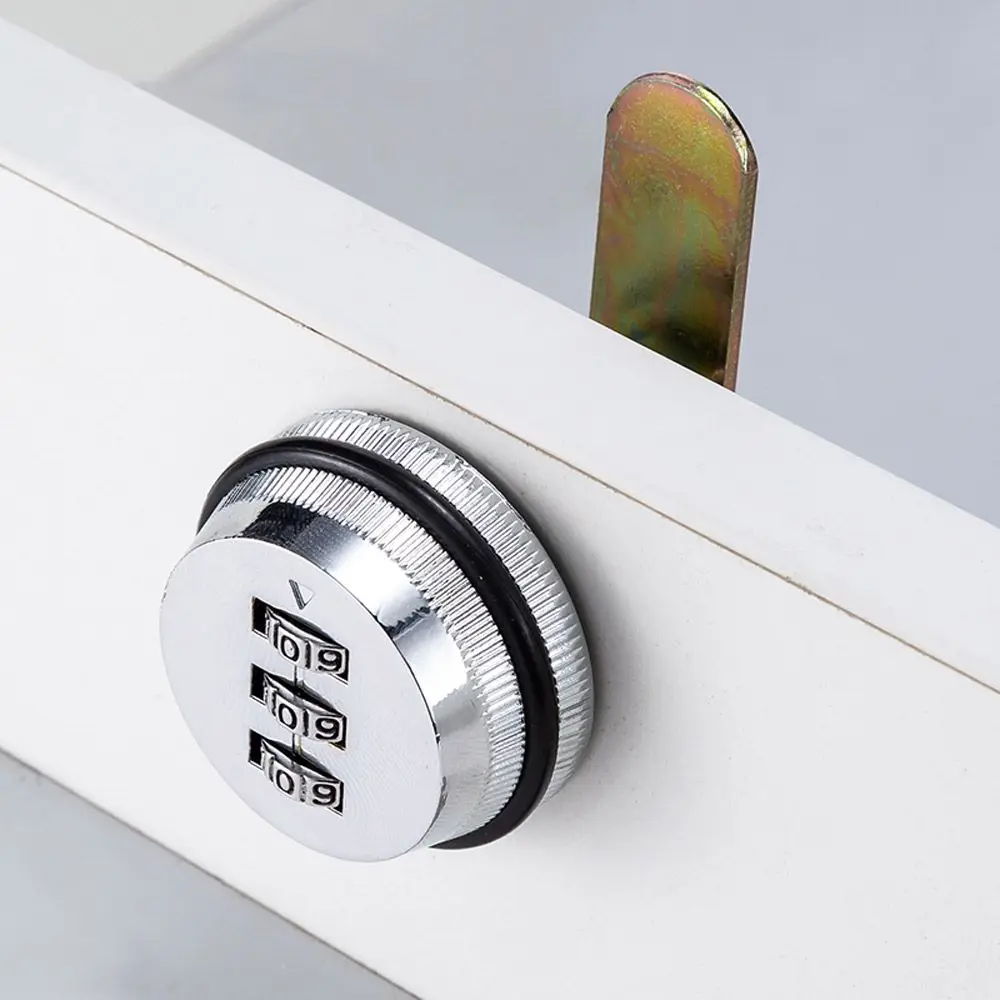 3 Digit Combination Password Drawer Lock 20mm Thread Smart Code Lock Mailbox Furniture Cabinet Door Security Anti-theft Lock