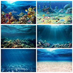 Bluey Underwater World Backdrop Seabed Undersea Fish Ocean Coral Aquatic Plants Aquarium Birthday Photography Background Decor