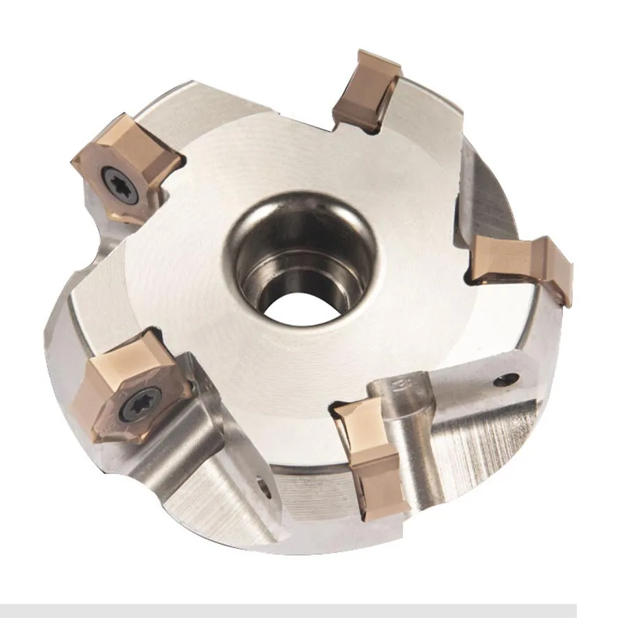 Phay Cutter Đĩa MFPN66-050R-4T 063R-5T 080-27-6T CNC Phay Mặt Phẳng Nhanh Chóng Thức Ăn Mở Thô PNMU Hai Mặt Chỉ Số Dao Phay Chèn