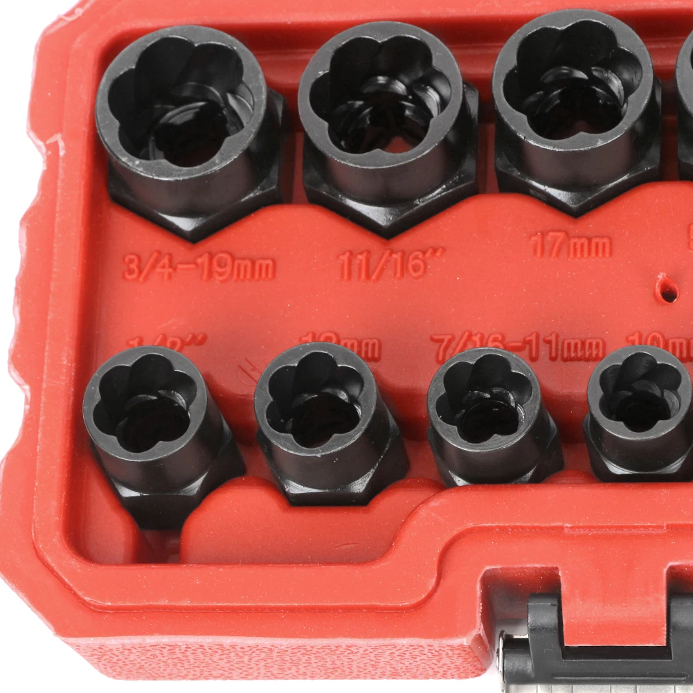 13 Piece Nut Extractor Socket Impact Bolt Nut Screw Remover Tool Set Socket Wrench Broken 8-19mm Bolt Extractor Socket Set