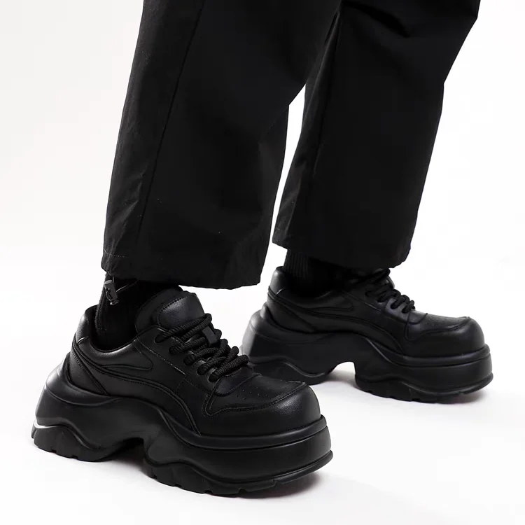 

2025 весенне-летние кожаные мужские высококачественные повседневные кроссовки высотой 7 см в британском стиле, туфли дерби