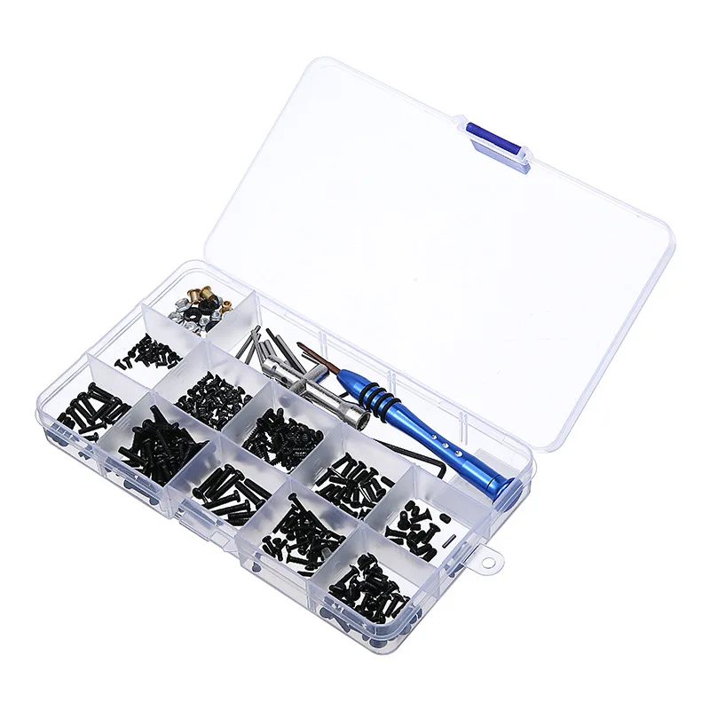 Wltoys Rc Car Screw Tool Kit For 144001 144002 144010 124016 124017 124018 124019 Complete Screw Assortment Set With Storage Box