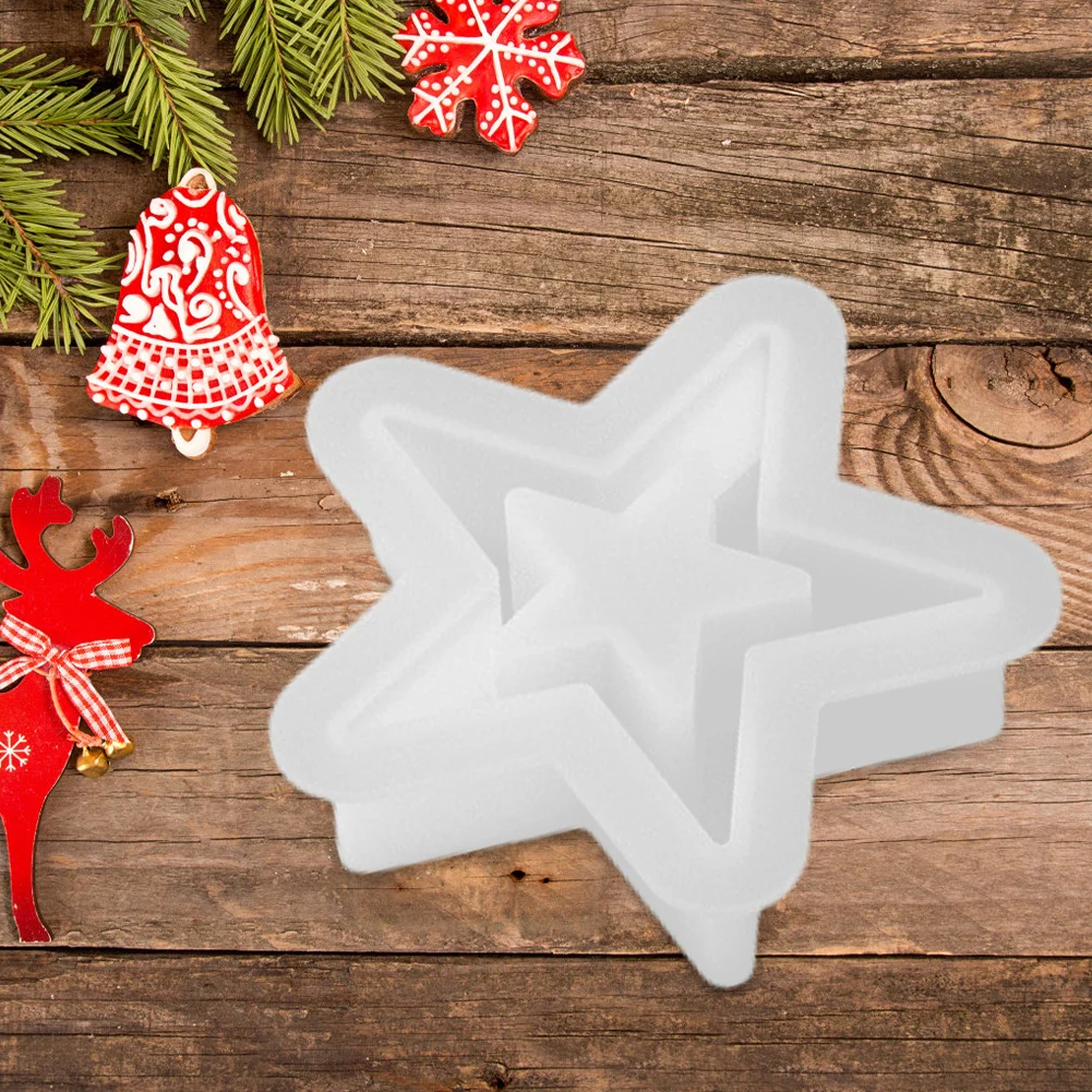 

1/3Pcs Christmas Stars Silicone Mould 3D Hollow Star Candle Mould Christmas Casting Moulds DIY Christmas Crafts