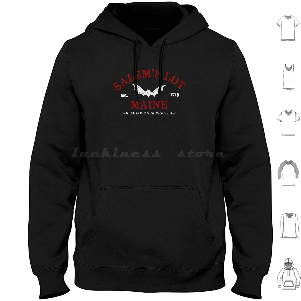 Salem's Lot Maine Sudadera con capucha de algodón de manga larga Salems Lot Stephen King Jerusalems Lot