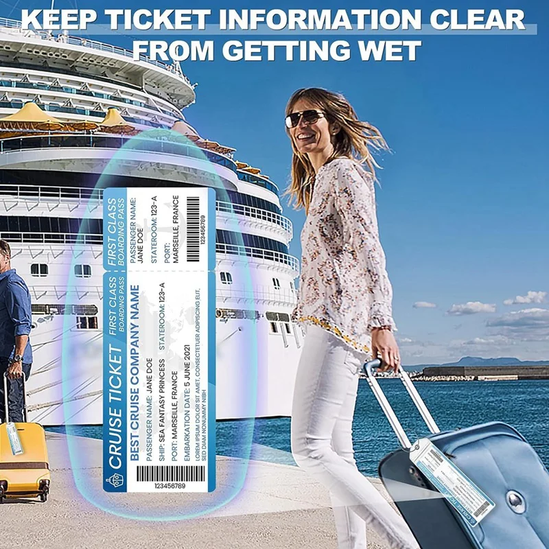 Bagagelabels, 10-pack kofferlabels, houder voor cruisegepagelabels, bagagelabels voor cruisegepagelabels, bagagelabels voor cruisegepagage Duurzaam