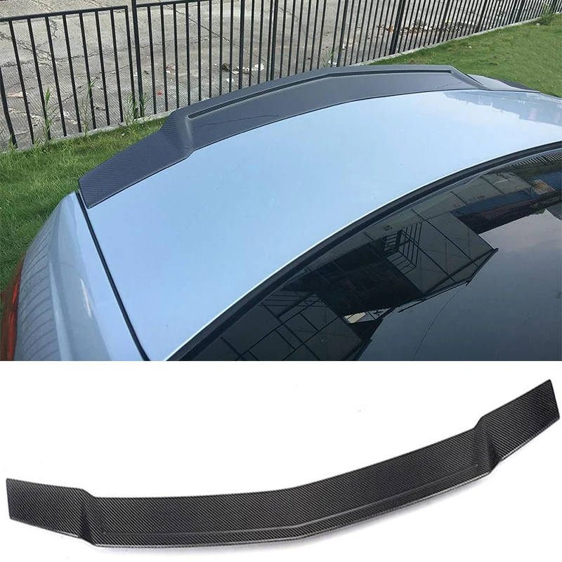 Car Rear Trunk Spoiler Wing For Mercedes Benz W212 E300 E350 E400 E500 E63 AMG Sedan 4 Door 2010-2015 Carbon Fiber Rear Spoiler view 3