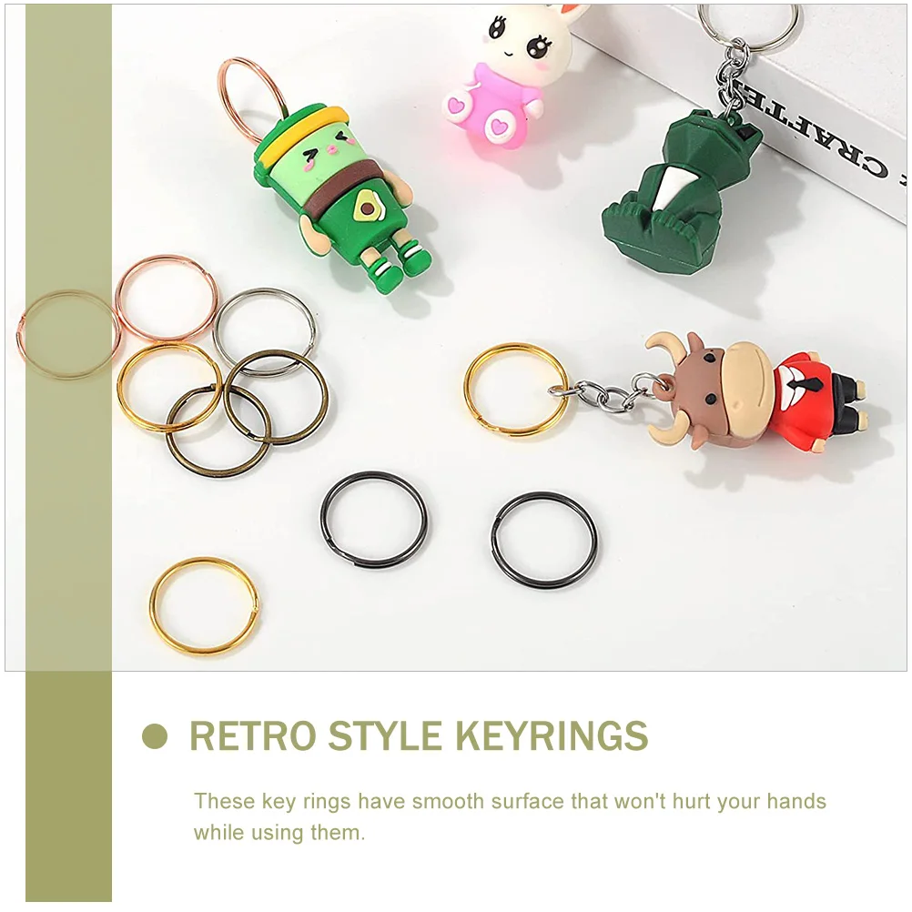 

200pcs 25mm Metal Alloy Golden Split Rings for Keys DIY Portable Key Rings Jewelry Making Key Accessory Supplies