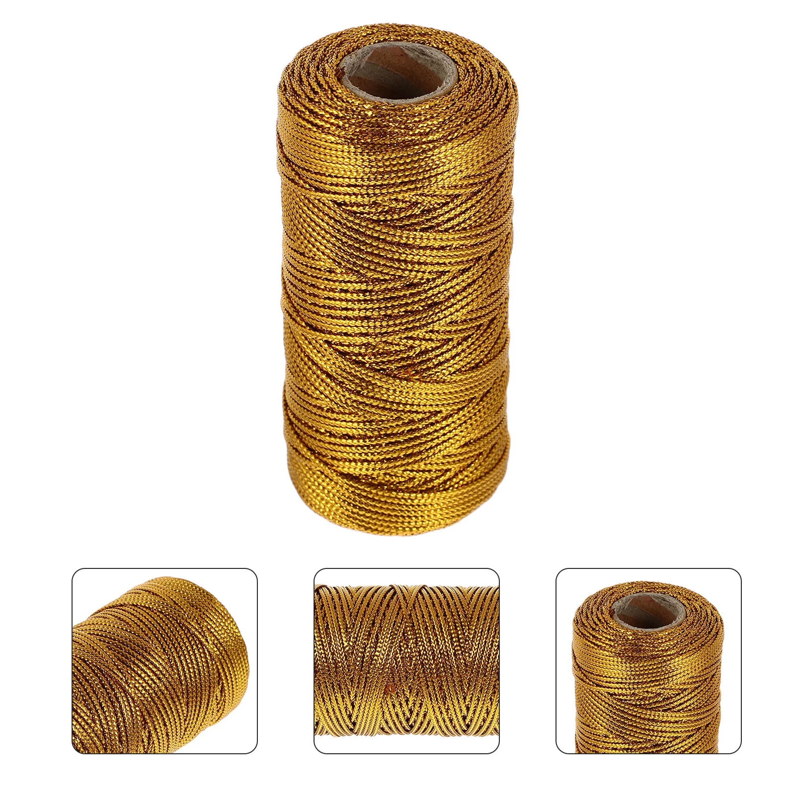 1 ロールギフト包装ラインシルバーゴールドタグストリング DIY クッキーバッグシールストラップクラフト紙タイロープ多目的結束