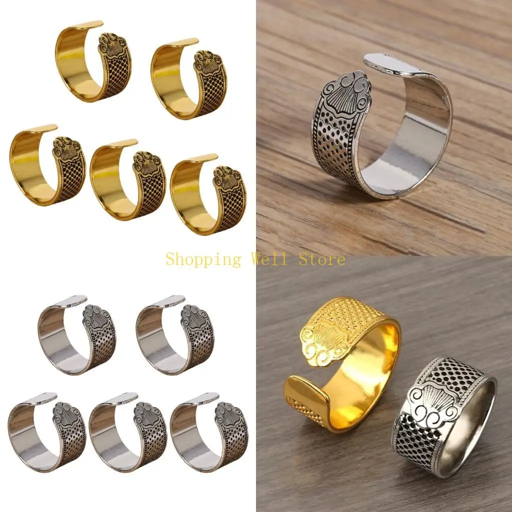 KX4B Professional Alloy Thimble For Tailors And Craft Provide Finger Protective During Sewing
