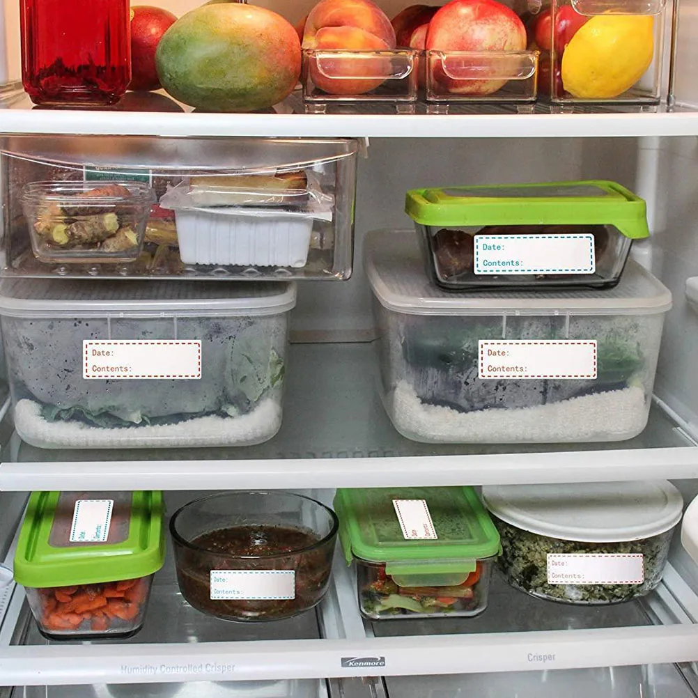 

Food Storage Labels Copper Stickers Removable Fridge Kitchen Freezer Tags Date Content Reminder Pantry Organization Folder