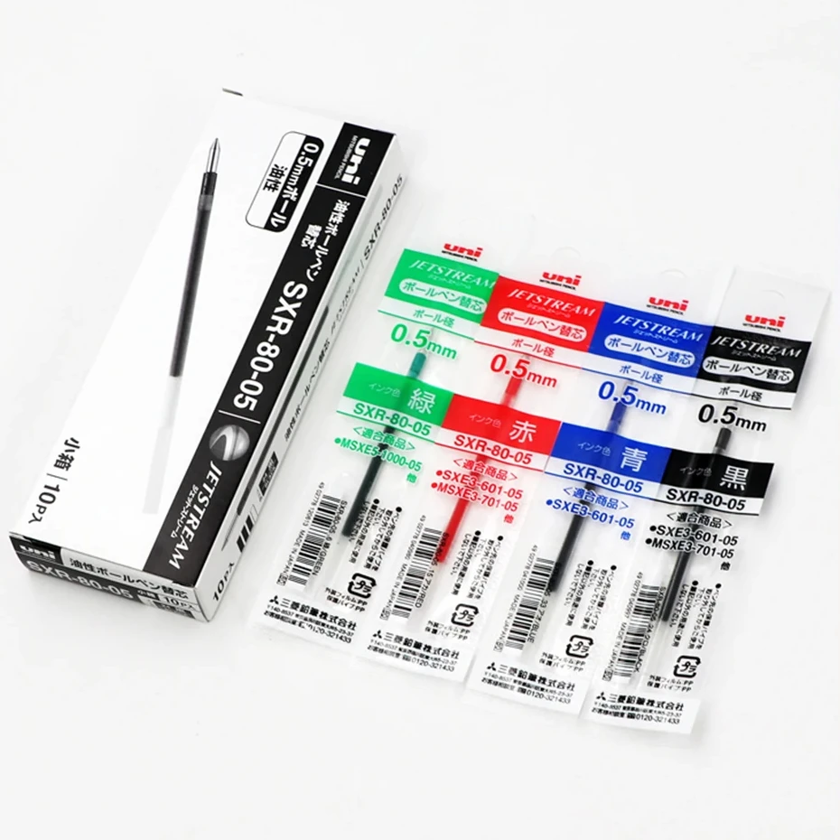 UNI JETSTREAM Series Ballpoint Refills 0.38/0.5/0.7mm In Oil Refills Suitable for A Variety of Multifunctional Pens Stationery