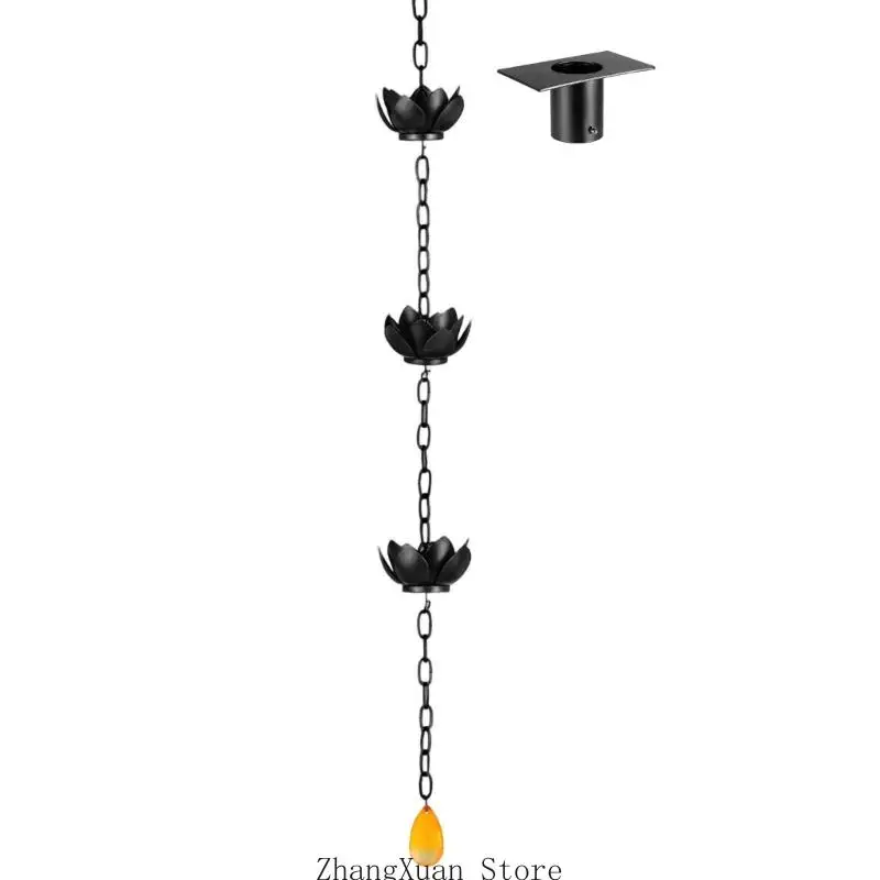 Unique Flower Designed Rain Chain Enhances Your Garden And homeliness 3XUF