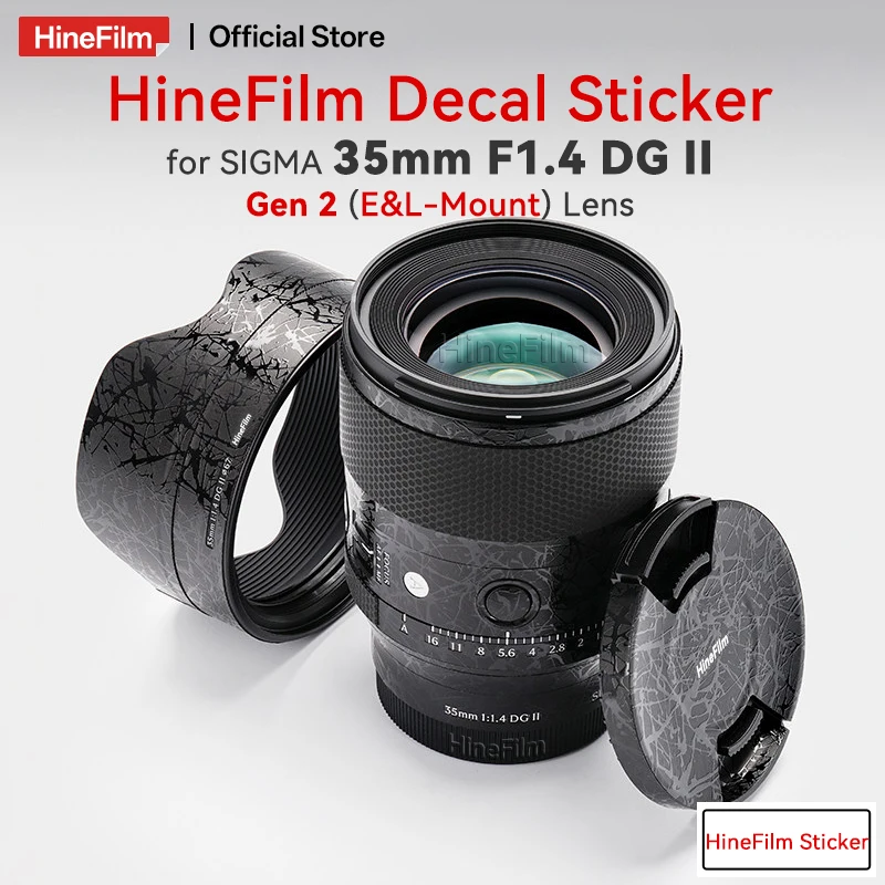 

Защитная пленка Hinefilm для объектива Sigma 35mm F1.4 DG II Art FE / L, наклейка-обертка 35 F1.4 II, защитная пленка второго поколения 35F1.4
