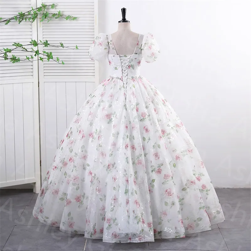 Ashley Gloria Sweet Vestidos Flower Party Dress Quinceanera Dresses Ball Gown Classic Prom Formal Birthday Robe De Bal 2024 New