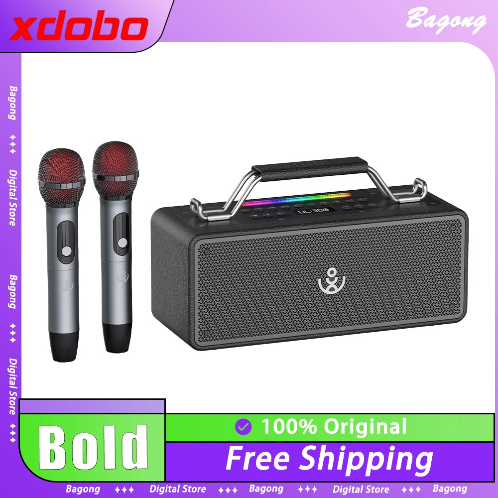 XDOBO BMTL BOLD 150W Wireless Speaker Portable Karaoke Machine With 2 Mics Professional PA System Recording Effects Custom Gifts