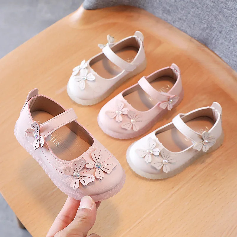 New Leather Shoe Fashion Spring Versatile Comfort Girls Shoes Soft Flat Breathable Princess Shoe Cute Temperament Simple Sandals