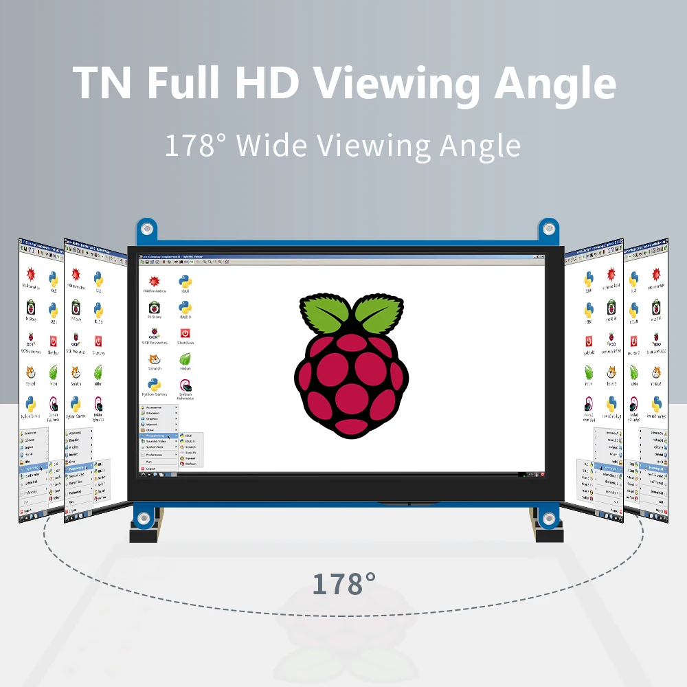 Imagem -05 - Monitor Portátil de Tela Sensível ao Toque de Alta Definição Display Lcd para Janela Raspberry pi Hdmi 1024x600 Tft Monitor de Tela Estendido