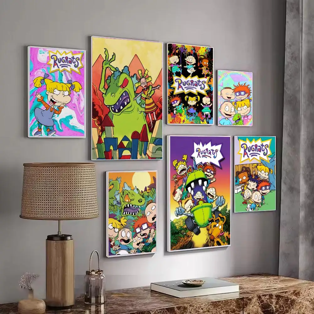 Cartoon Anime R-Rugrats Poster Home Living Bed Room Bar Hallway Sticky Wall Printing Waterproof Aesthetic Decor
