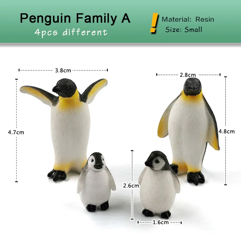 Christmas Penguin Miniature Figurine Cartoon Animal Model Cake Car Home Decoration Craft Fairy Garden Decoration Accessories