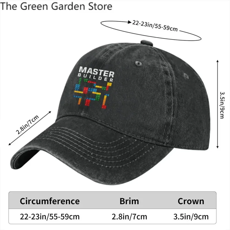 Building Blocks Multicolor Hat Peaked Men's Cap Cool Master Builder  Building Blocks Personalized Visor Protection Hats