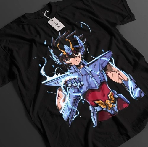 Saint Seiya Shirt Shiryu Tshirt Hyoga T-Shirt Shun Top Ikku Anime Graphic Tee