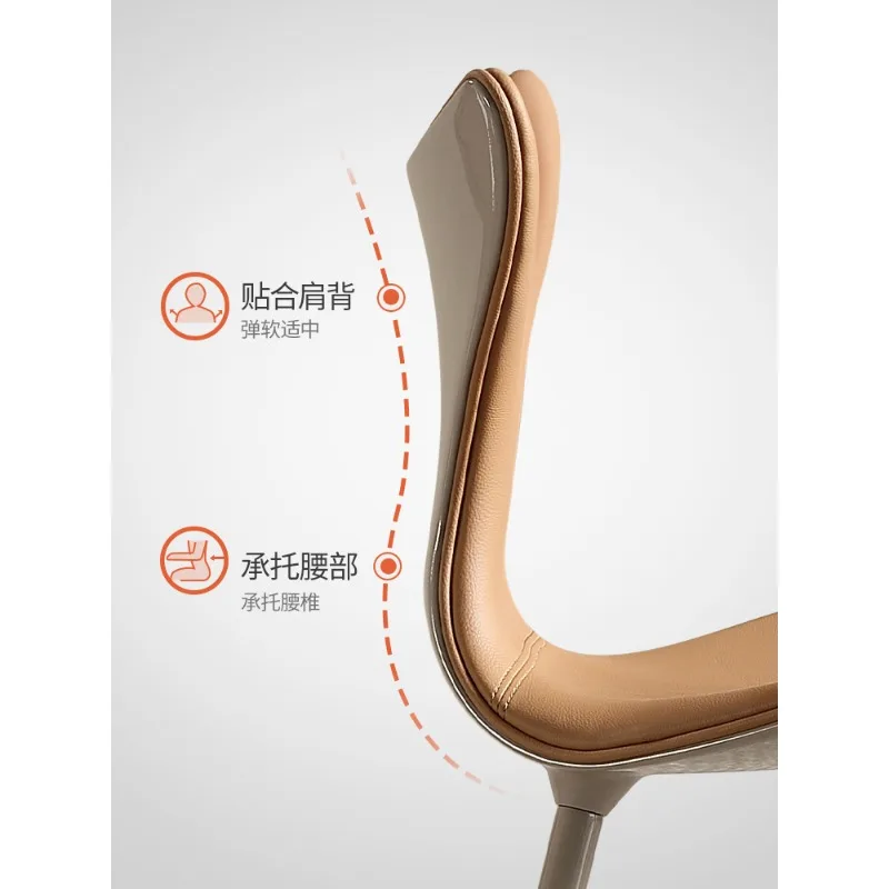 كرسي طعام جلدي ناعم للمطاعم المنزلية الحديثة الراقية #4