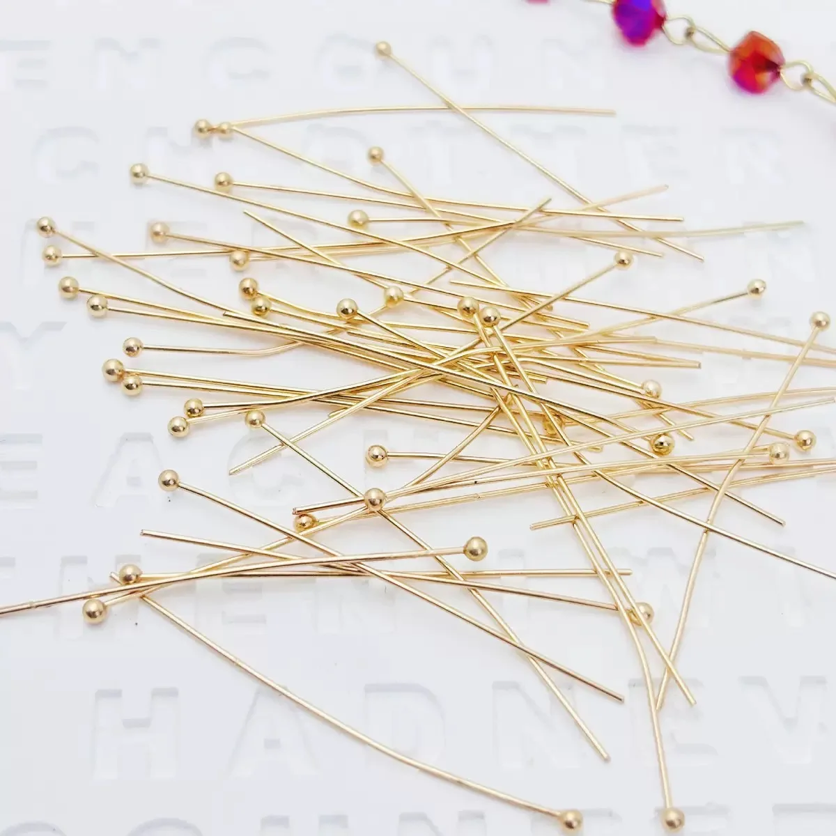200pcs/lot 16 20 25 30 40 50mm Silver Color Metal Ball Head Pins For Diy Jewelry Making Head Pins Findings Dia 0.5mm Supplies - view 4
