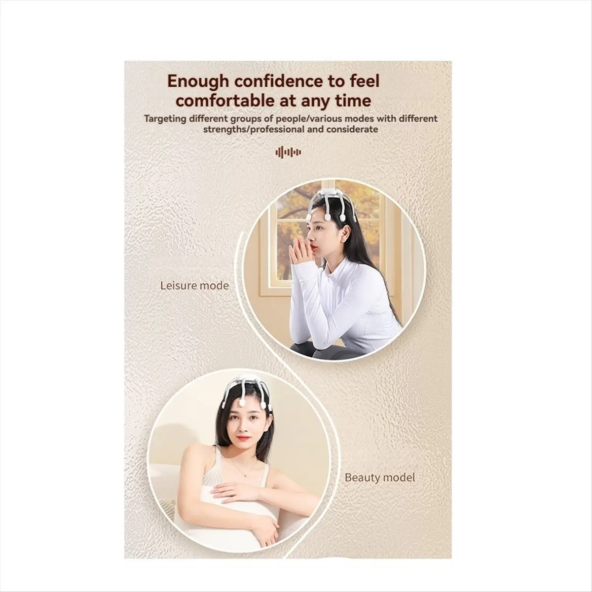 A04V Scalp Massagers 3 Modes 8 Vibrating Contacts Portable Cordless 360 Degree Electric Vibrating Scalp Massagers B