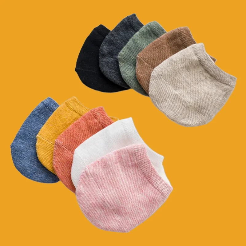 

5 Pairs Forefoot Half Foot Toe Socks Cover Female Breathable No Show Socks Candy Color Women Summer Invisible 2024 Women's Socks