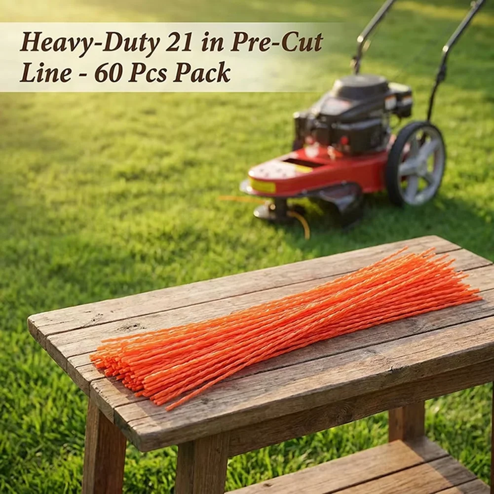 Spiral Twist 4mm 21 Inch Trimmer Line 60 Pcs For Eater String Replacement Care Garden Power Tool Accessories