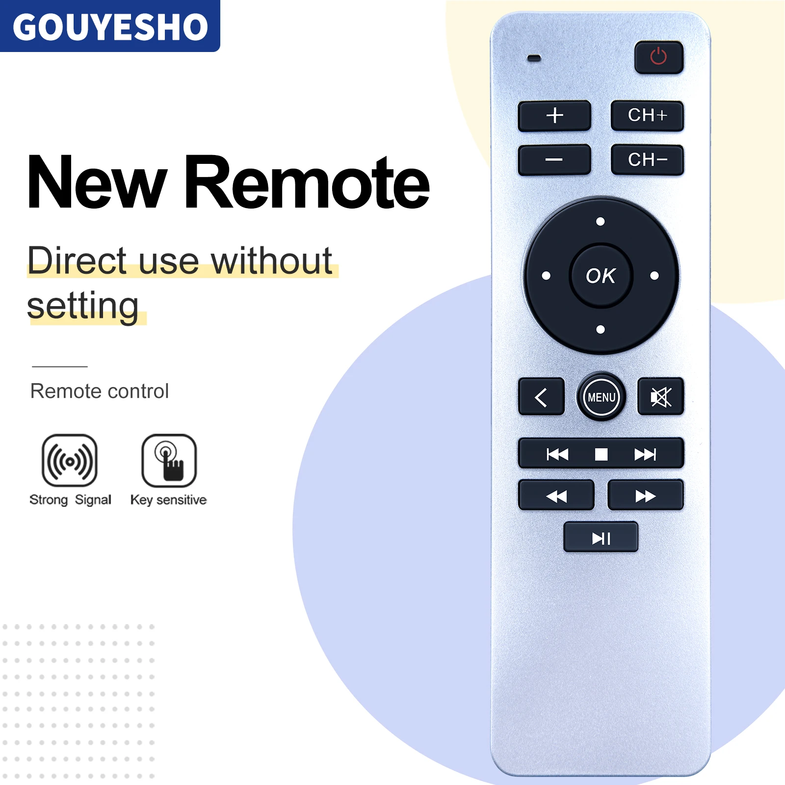 

New Remote Control RAV547 ZQ56690 for Yamaha AV Receiver RX-S601 RX-S601D RAV548 ZR75940